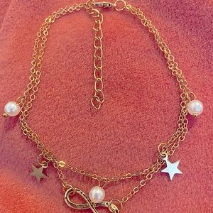 Beautiful bracelet or anklet chain(gold in colour)